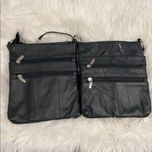 Bundle of Two Black Leather Bags